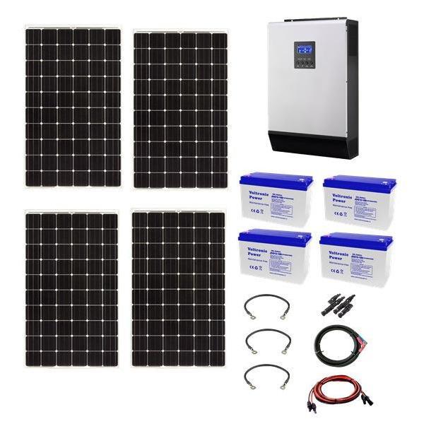 Kit 230V Autonome Kit solaire 1200w - 230V - autonome - stockage 8.6kW –